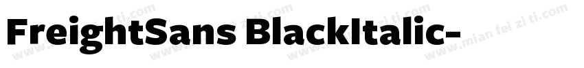 FreightSans BlackItalic字体转换